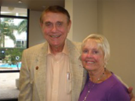 New Trustee Chuck holmes with Chair Annie Jones