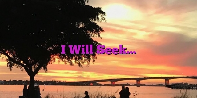 I Will Seek…