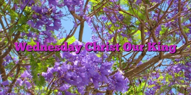 Wednesday Christ Our King