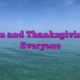 Prayers and Thanksgiving… for Everyone