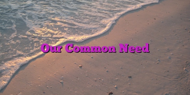 Our Common Need